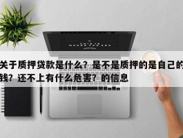 关于质押贷款是什么？是不是质押的是自己的钱？还不上有什么危害？的信息