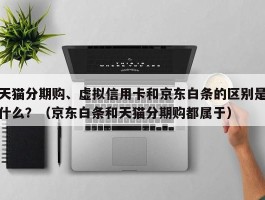 天猫分期购、虚拟信用卡和京东白条的区别是什么？（京东白条和天猫分期购都属于）