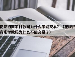 花呗扫商家付款码为什么不能交易？（花呗扫商家付款码为什么不能交易了）